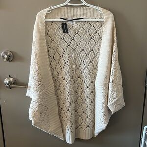 NWT Melrose and Market Pointelle Knit Cocoon Ruana - One Size